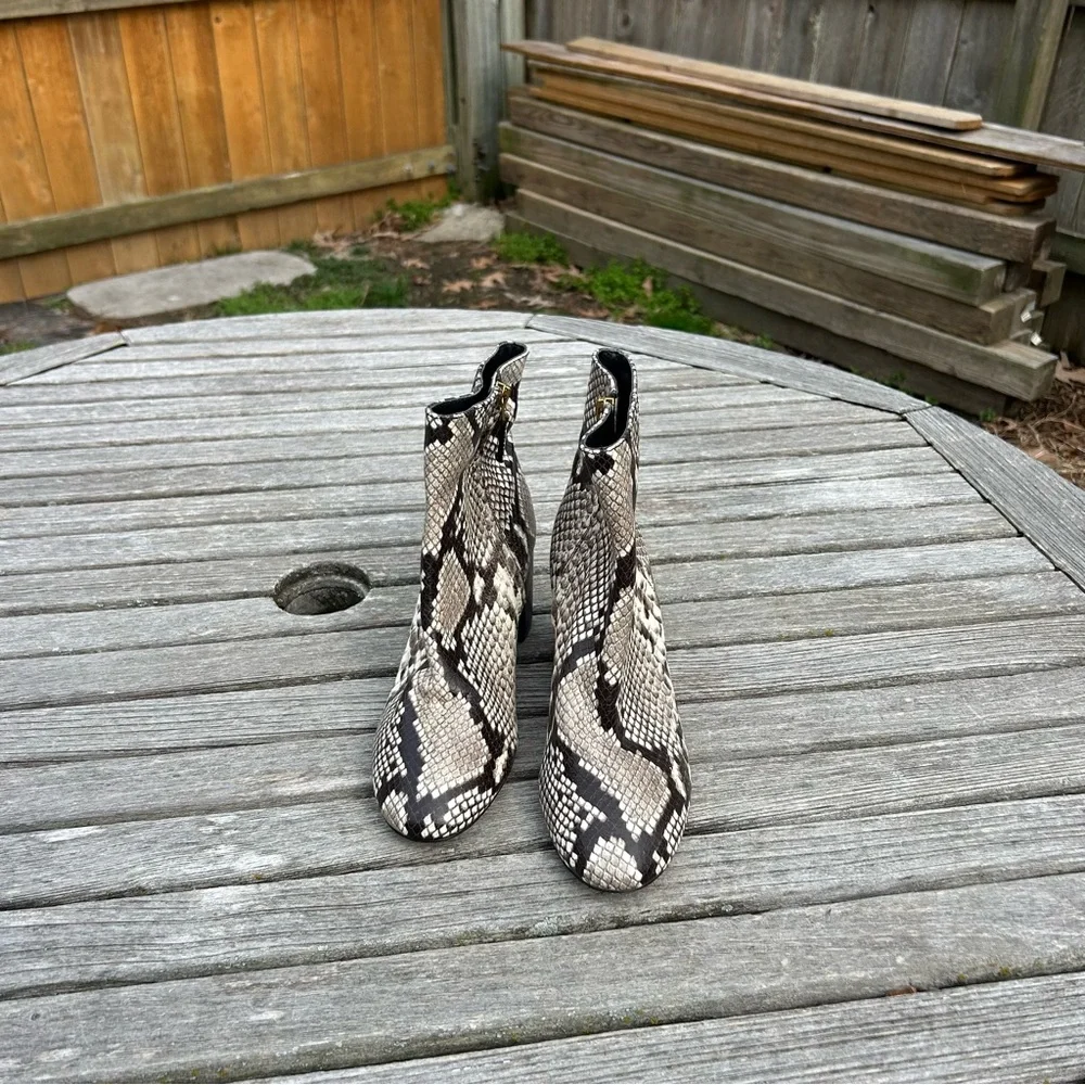 Tory Burch Brooke Roccia snake booties size 7‎
